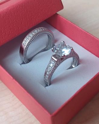 coppia anelli argento 