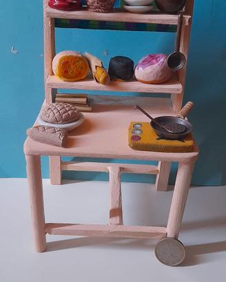 Diorama modellismo bancarella salumiere