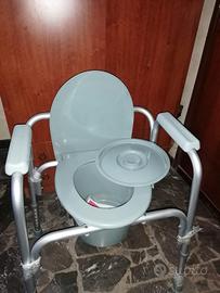 SEDIA WC per disabili e anziani con secchiello est