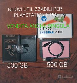2 Hard Disk esterni 500 GB ciascuno PlayStation PC