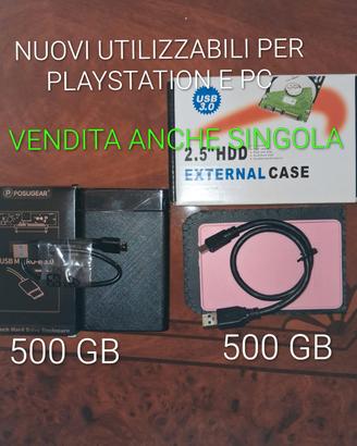 2 Hard Disk esterni 500 GB ciascuno PlayStation PC