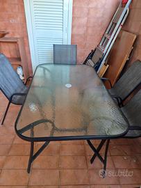 Tavolo  da giardino con 6 sedie