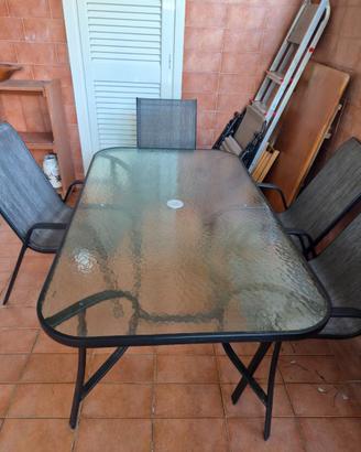 Tavolo  da giardino con 6 sedie