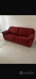 Divano letto in Alcantara bordeaux matrimoniale