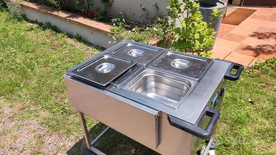 Carrello inox riscaldante