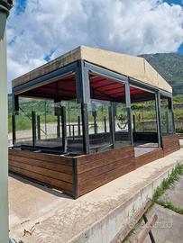 Gazebo da bar con tendine pvc