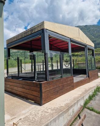 Gazebo da bar con tendine pvc