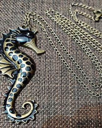 Collana Cavalluccio Marino Necklace Charm Seahorse