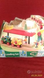 Binario treno in legno