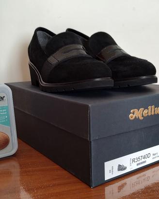 Mocassini donna scamosciati