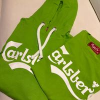 Felpa e t shirt Carlsberg uomo verde acido tg M