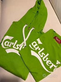 Felpa e t shirt Carlsberg uomo verde acido tg M