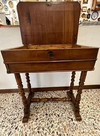 TAVOLINO DA LAVORO FINE '800 IN LEGNO