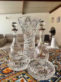 Vaso in vetro, set posacenere