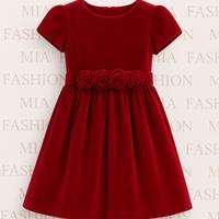 Vestito in velluto rosso