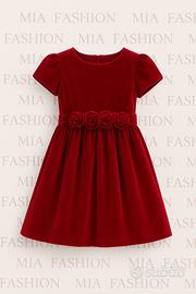 Vestito in velluto rosso