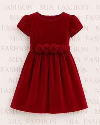 Vestito in velluto rosso