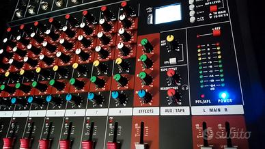 Mixer stereo 8 canali + effetti reverbero-eco