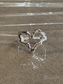 Anello a cuore in argento