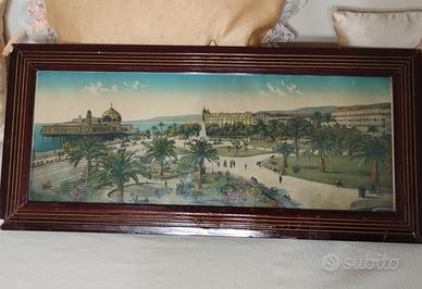 Nizza Casinò passeggiata inglesi quadro inizi 1900