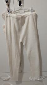 Leggins elastico in maglia a coste 