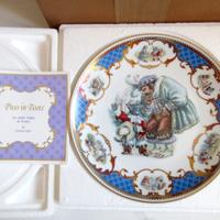 Piatto Favola Gatto. Porcellana Limoges. 1983