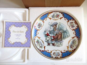 Piatto Favola Gatto. Porcellana Limoges. 1983