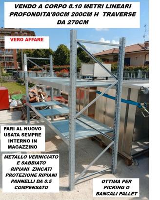 Scaffalatura incastro metallica