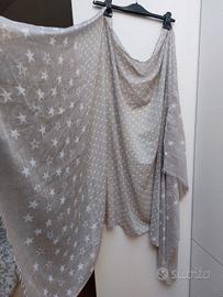 Sciarpa beige leggera cm 180x100 