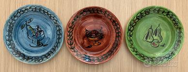 Piatti ceramica Mazzotti Albisola G. Bozzano