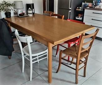 Tavolo Fisso Legno Massello con cassetto