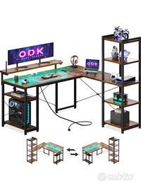 Scrivania pc angolare