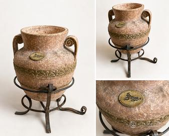 Anfora vaso decorativo piccolo in ceramica