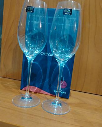 calici cristallo flutes coppia
