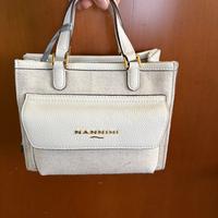 Nannini borsa piccola tessuto e pelle