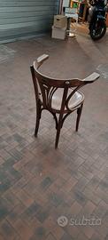 sedia legno con braccioli