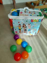 Confezione 90 palline diametro 8 cm plastica Intex
