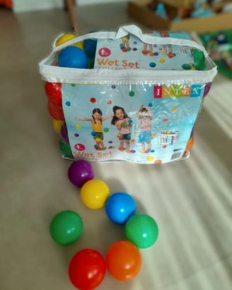 Confezione 90 palline diametro 8 cm plastica Intex