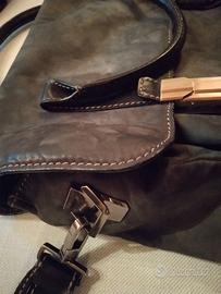 Cartella tracolla in nabuk