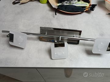 plafoniera 3 luci led 