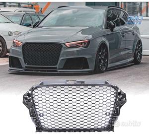GRIGLIA AUDI A3 8V 12-16 LOOK S3 NERO LUCIDO PDC