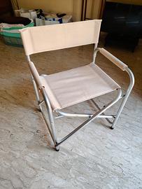 sedia registra pieghevole in alluminio