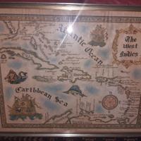 Antica mappa dei Caraibi