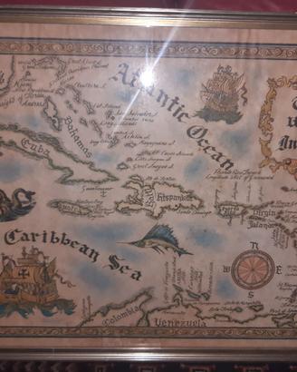 Antica mappa dei Caraibi