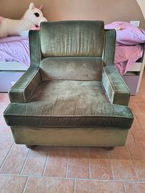 Poltrona vintage in velluto