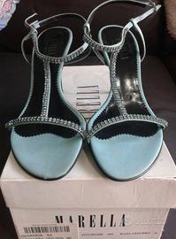 Sandali Marella in raso Azzurro