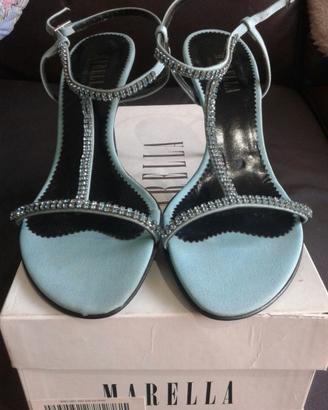 Sandali Marella in raso Azzurro