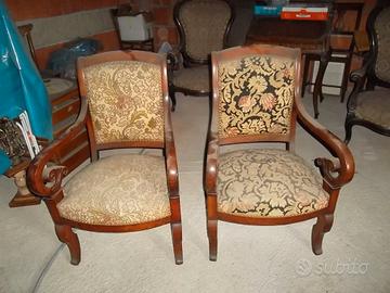 -Coppia di poltrone Carlo x  dei primi 800