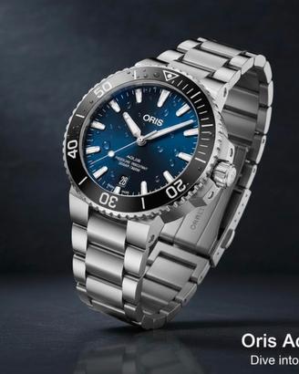 Oris Aquis Date Blue Dial Steinless
