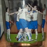 set di 4/ bicchieri vintage squadra nazionale ital